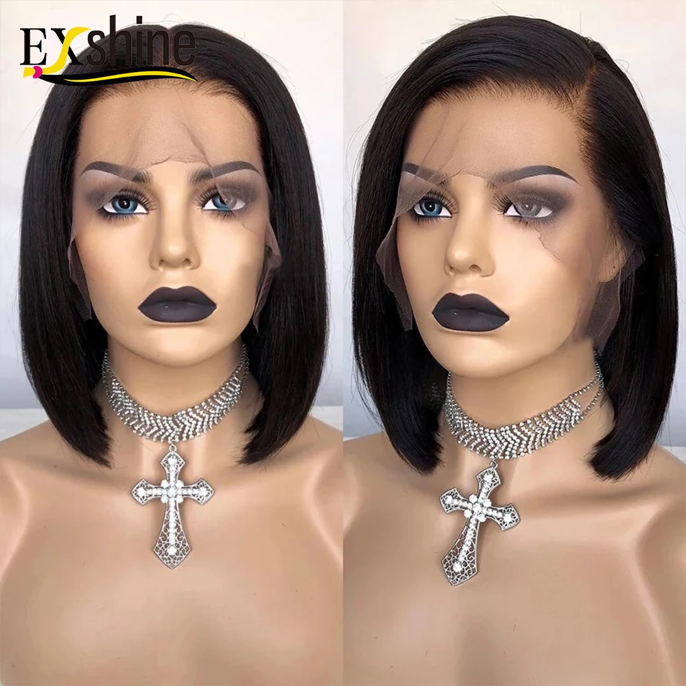 
YSE Fashion Black Blonde Cut Kinky Bob Wig,Remy Bob Virgin Hd Lace Front Wig, Free Sample Raw Straight Long Human Hair Wig 