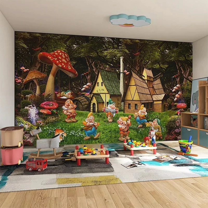 Мультфильм сказочная Детская комната украшения интерьера 3d обои Фотообои