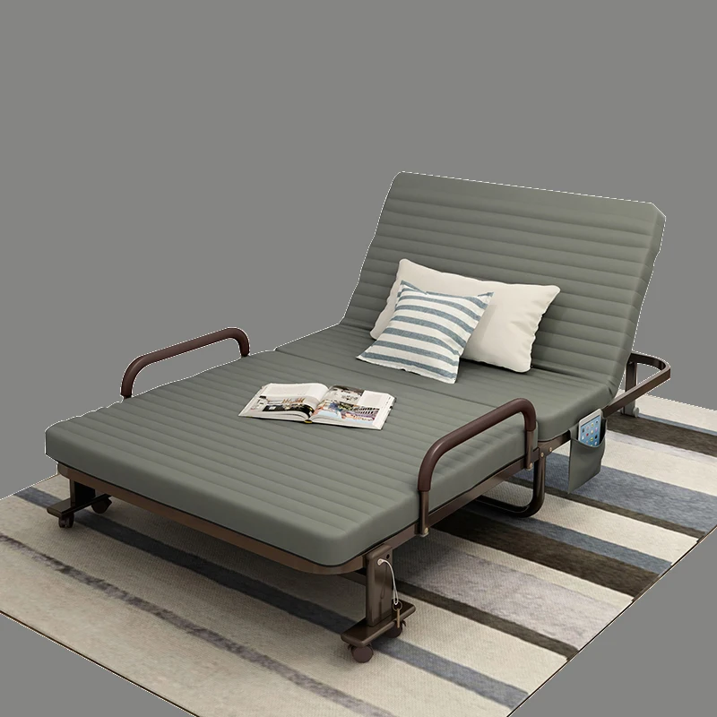 Lightweight home dormitory metal single double multi functional bed folding sofa bed