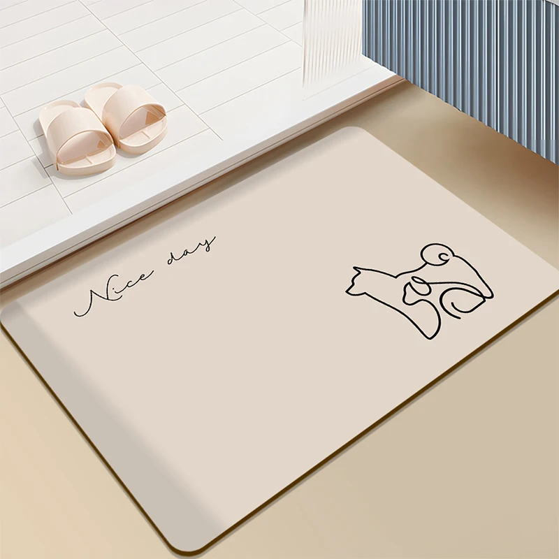 Widely popular Strong water absorption Shower pad  Carving Flowers Bathroom Bath  carpet