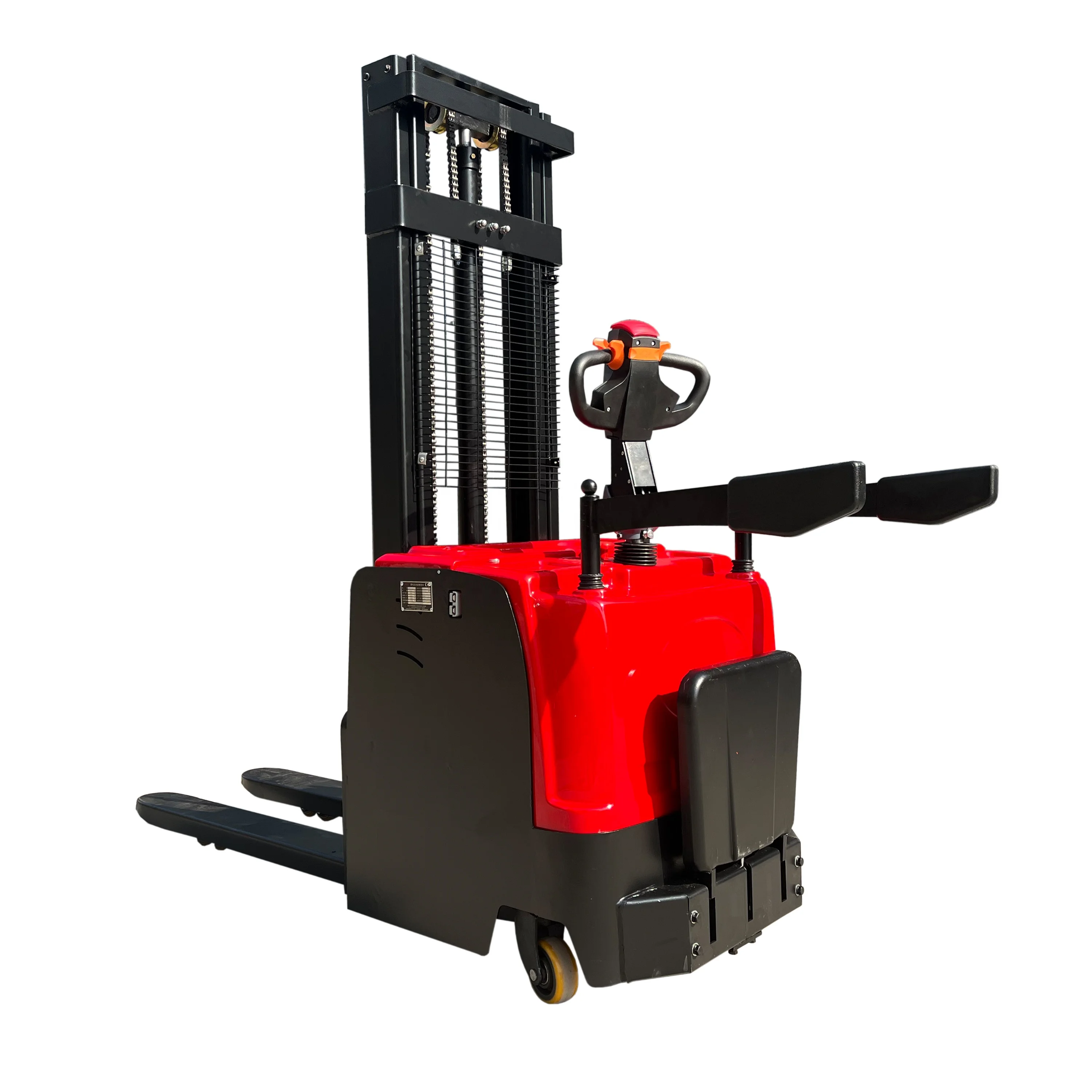 Full Electric Pallet Portable Stacker Forklift Hand Self Lift Stacker 1-2 Ton Electric Stacker 5.5 Meter