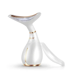 309 Ms. W anti-aging face and neck massager acoustic vibration anti-wrinkle device, thermal chin dust remover for anti-wrinkle