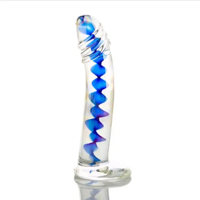 Komioh customize 17cm 6.7inch new crystal glass female toys sex adult anal plug women