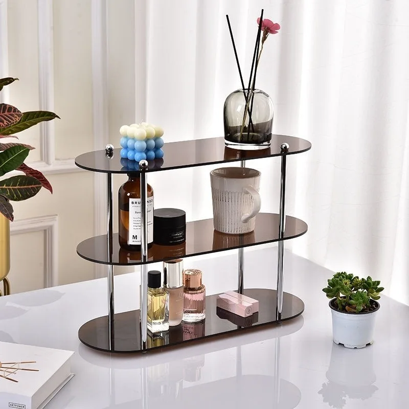 Factory Wholesale Open Display Rack Detachable Acrylic Storage Rack Household Bedroom Cosmetics Storage Rack
