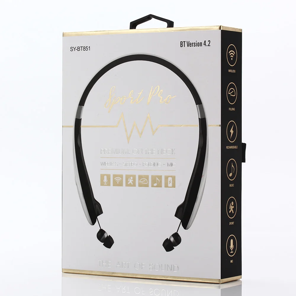 Оптовая продажа беспроводные наушники Bt Smart Neckband спортивные мобильные собственного