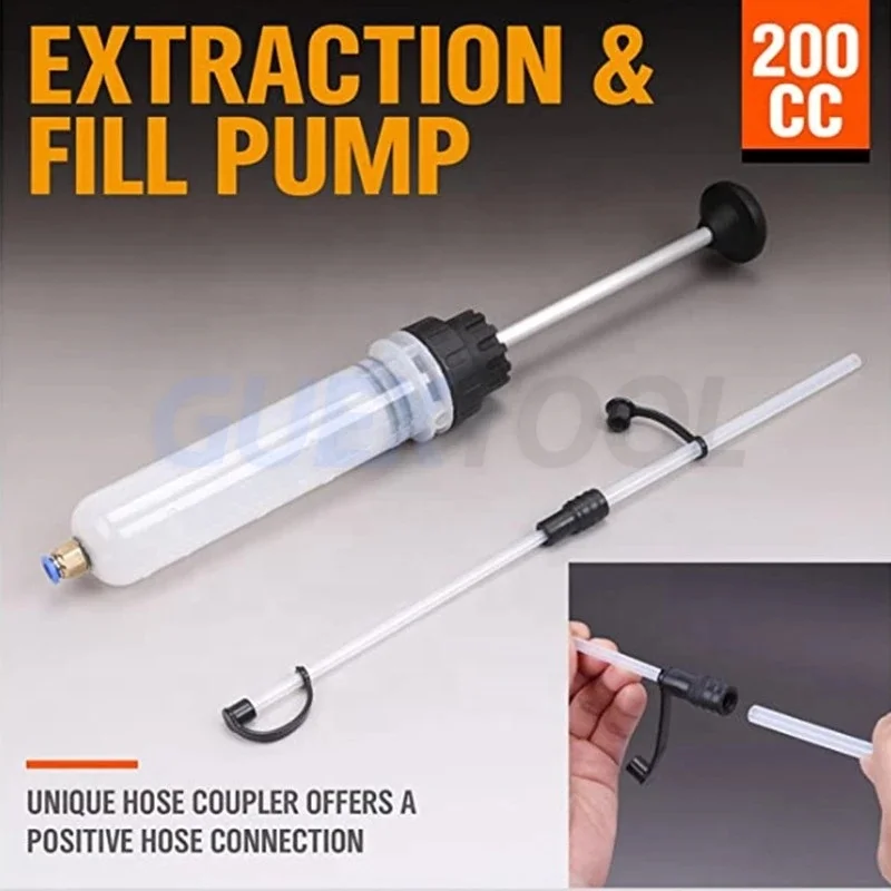 Car Brake Fluid Oil Extractor Auto Oil Change Syringe with Hose Manual Fuel Suction  Filler Fluid Oil Change Evacuator Pump
