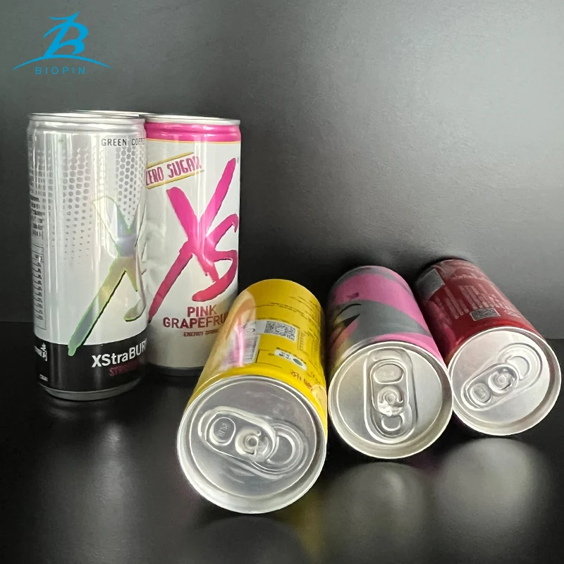 BIOPIN  250ml slim aluminium cans for  beverage and soda/beer