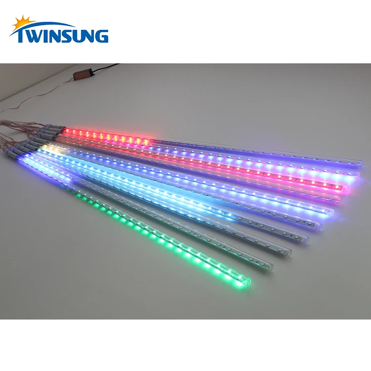 
Wholesale outdoor 50cm rain drop light led rain drop tube led rgb meteor tube light 