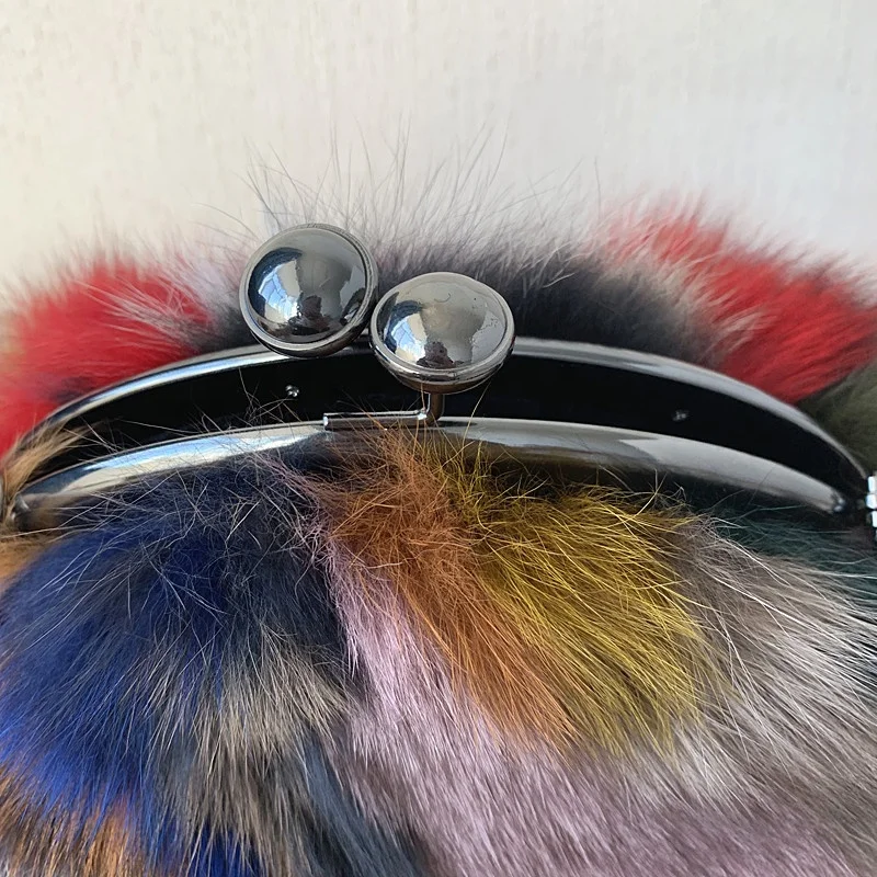  Элегантная сумка из натурального Лисьего меха женские сумки женская сумка-слинг лисьего на застежке