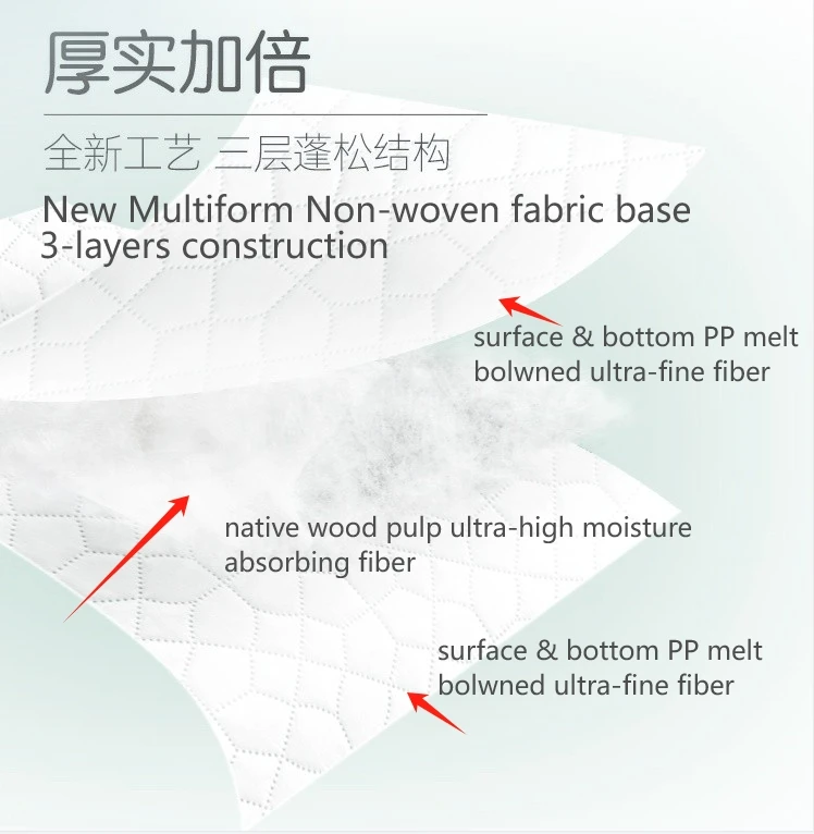 TCK Multiform Dry Wipes /PP/ Wood Pulp Baby Wipes Manufacture