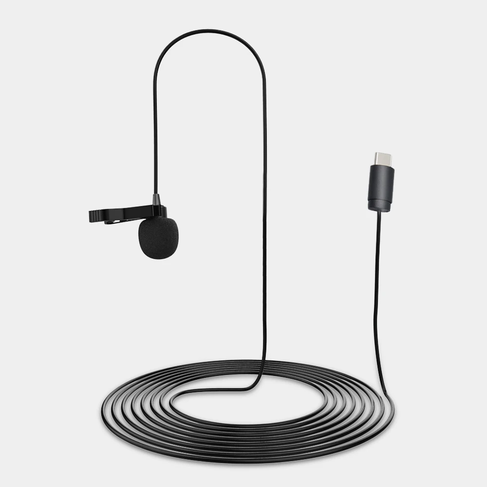 Петличный микрофон Mcoplus LVTC200, петличный микрофон 6, 6 футов/2 м типа с для смартфонов Samsung, Huawei, планшетов, блогеров Youtuber и видеорегистраторов