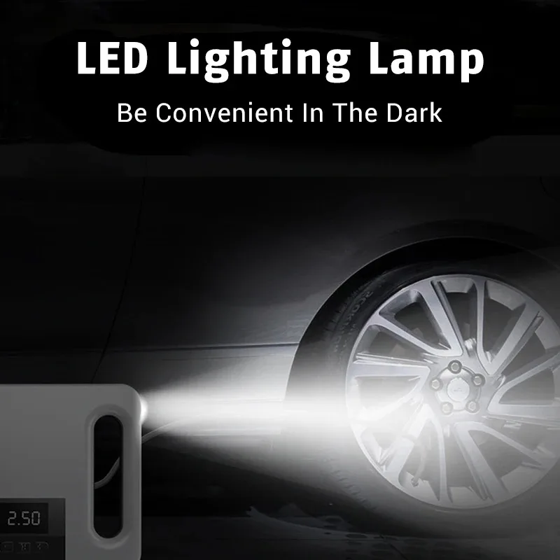 150psi 12v Automotive Portable Electric Air Compressor Pump Tire Inflator 12 Motorcycle Bicycle Basketball Car Universal 3m 120W