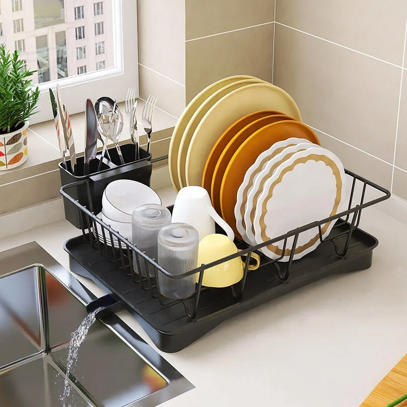 Household Dish Drying Rack Standing Plate and bowl dish drainer racks holders Dish Drying Rack for kitchen counter