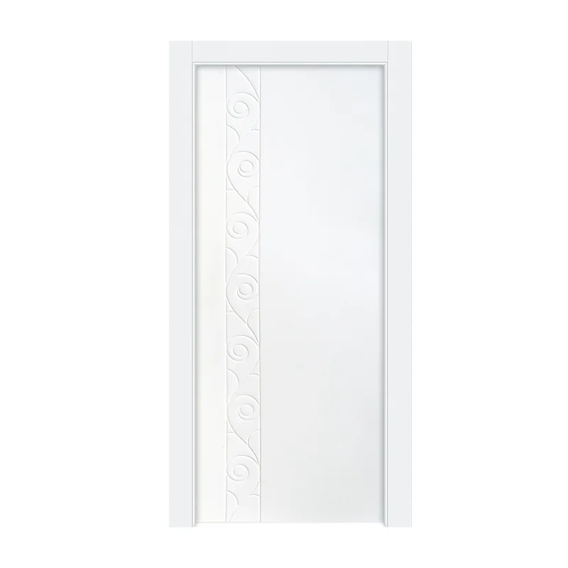 Yingkang E0 standard qualified Swing Single leaf interior PVC door paint wpc door for Villa with cheap price