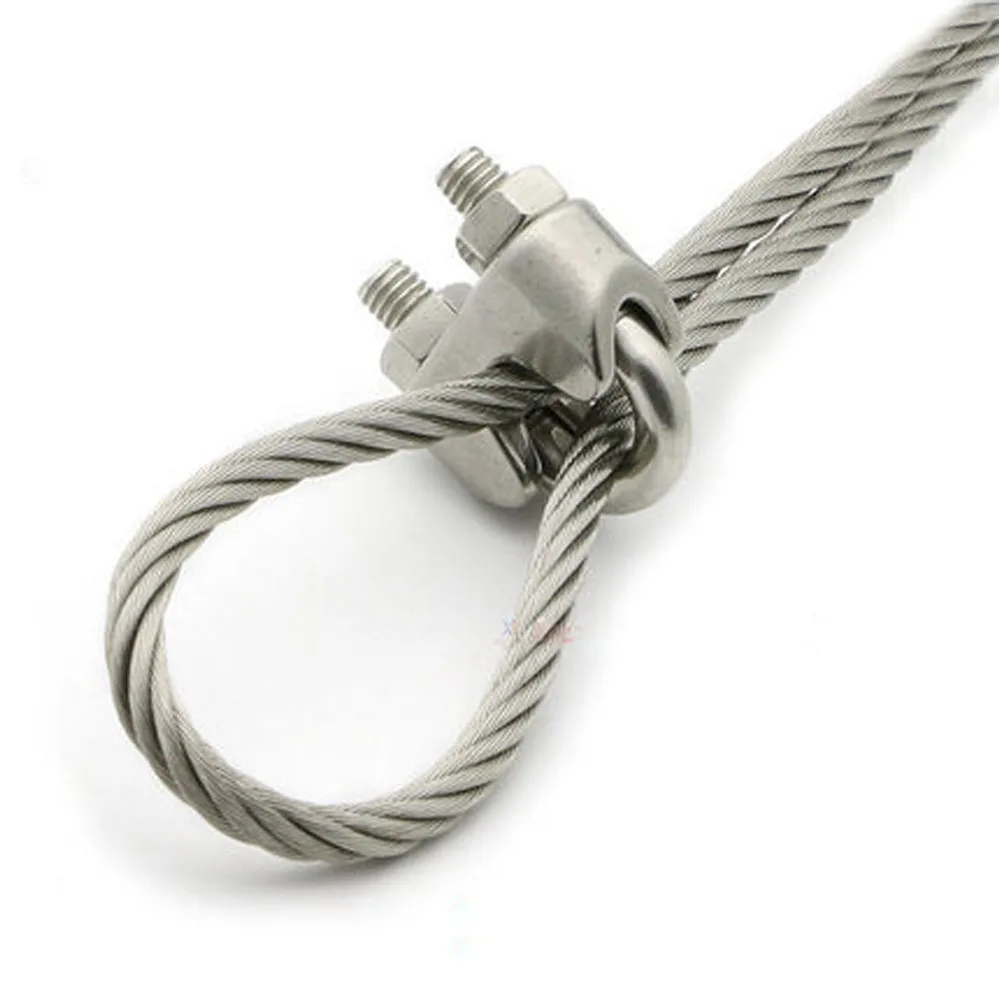 DIN741 Type Stainless Steel Cable Clamps M3 to M60 High Polished Wire Rope Clip (1600371047379)