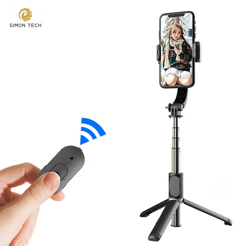 Q08 Handheld Phone Stabilizer Gimbal 1 Axis Phone Stable Selfie Tripod With BT Remote Gimbal Stabilizer Selfie Stick
