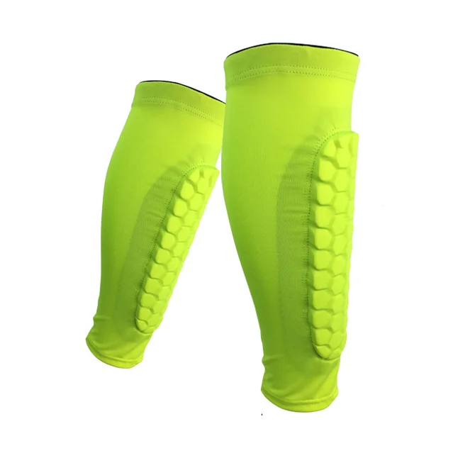 Custom adult kids soft honeycomb neoprene sport football soccer leg brace support shin pads guards calf compression sleeve