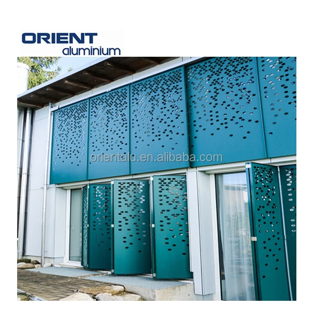 Customized Laser Cutting Perforated Metal Wall Cladding Panel Decorative Aluminum Perforated Metal Facade Panel
