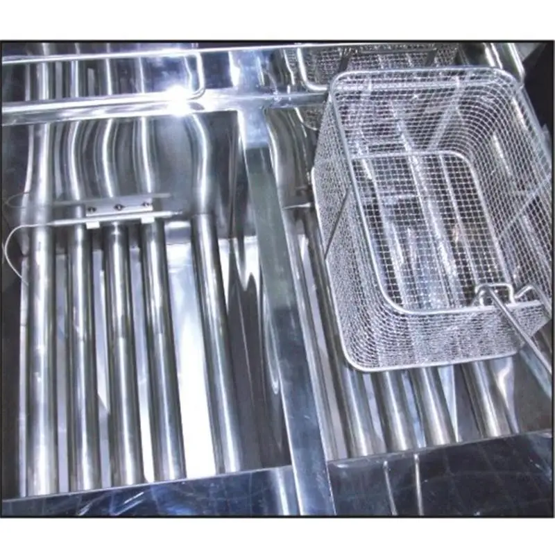 Commercial Fryer Double Stainless Steel Deep Tank Gas Deep Fryers  Potato Gas Desk Type Chips Fryer For Restaurant