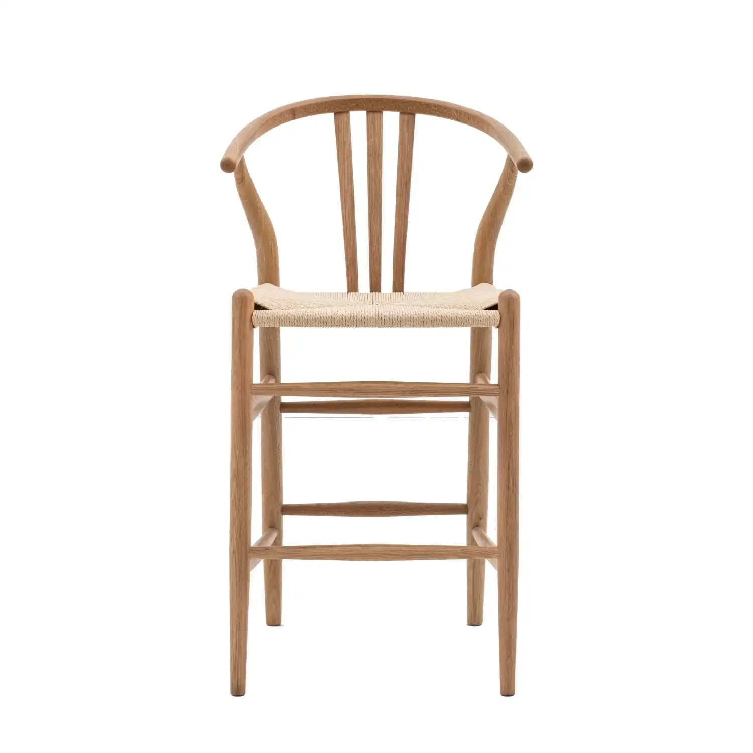 Tall Leg Kitchen Paper Rope Seat Vintage Woven Modern High Back Stool Bar Chairs For Bar Table Dinning room chairs wooden chair