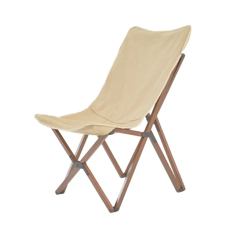 Wholesale Portable Outdoor Travel Camping Picnic Beech Wood Folding Chair With Removable Canvas
