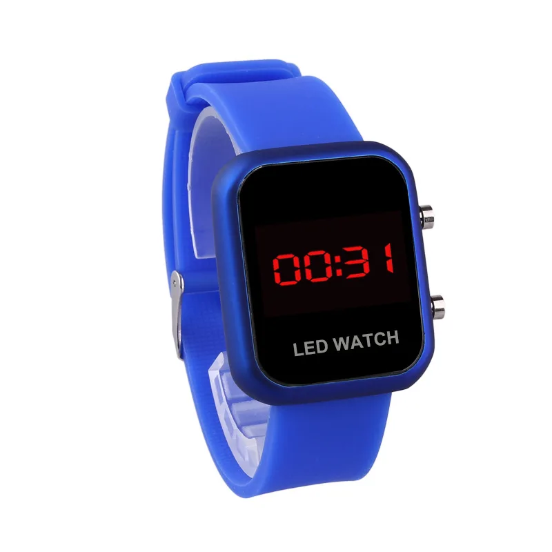 top seller fashionable led square digital watches vintage red led red watch store montres water proof led wrist watch