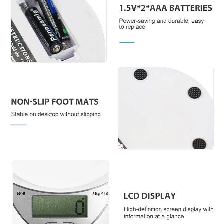 Wholesale Household Lcd Display Plastic Design Cooking Digital Scale Kitchen Electronic Food Scale