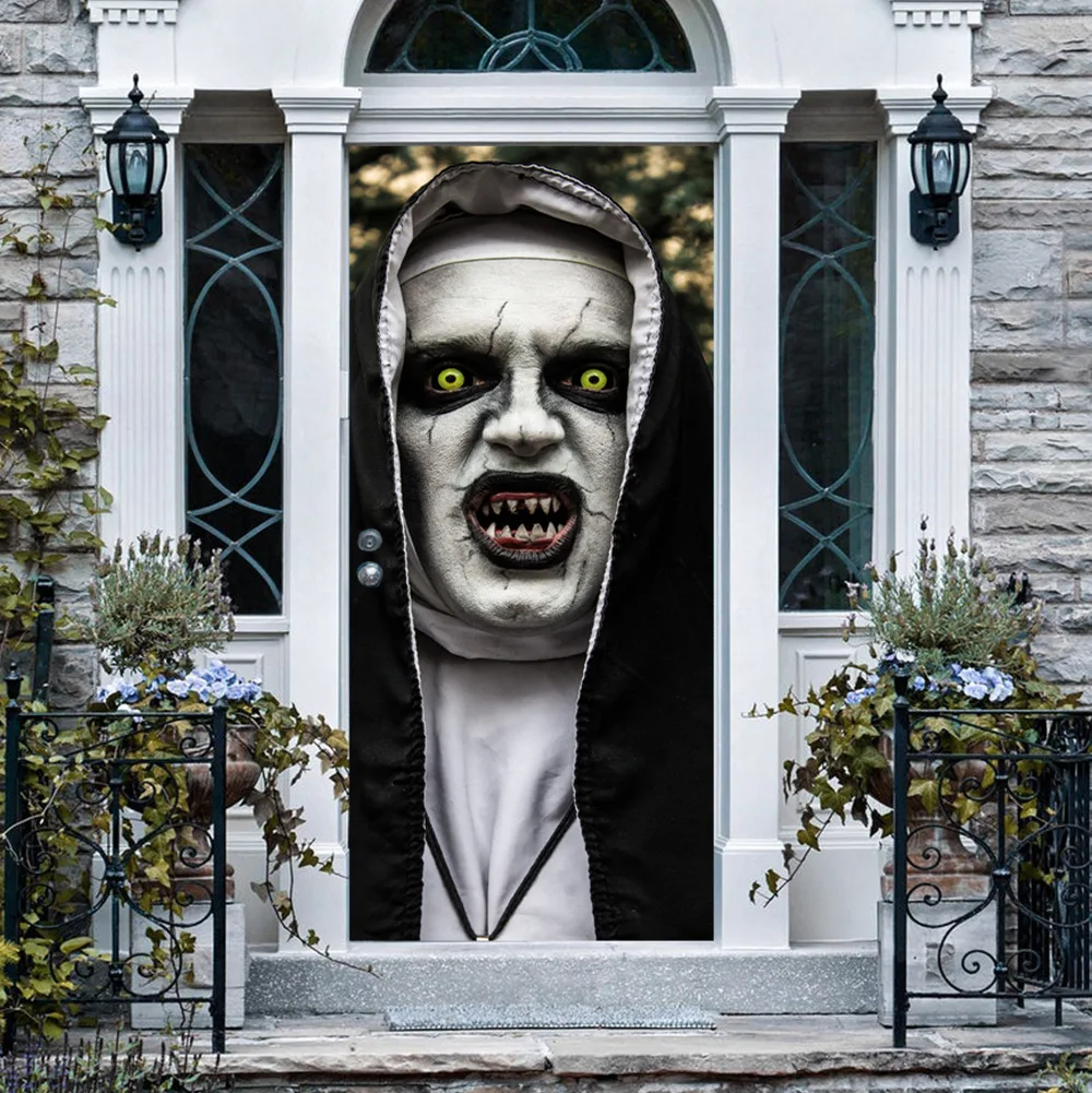 2021 Wholesale halloween decorations home outdoor accessories haunting 3d sticker for ghost wall door and windows