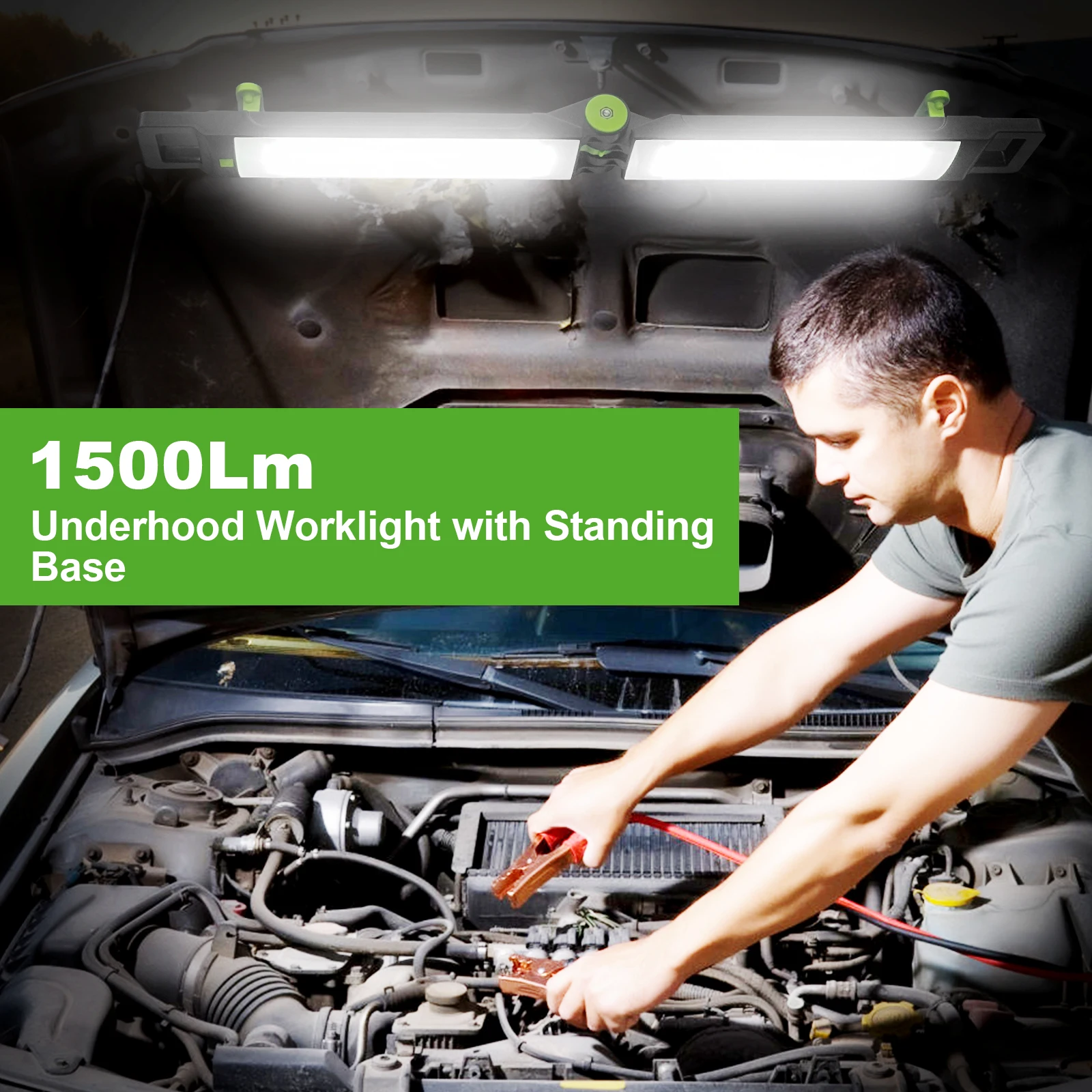 1200LM Multifunction 15W Led Temporary Work Light Rechargeable Battery Work Light With Cable