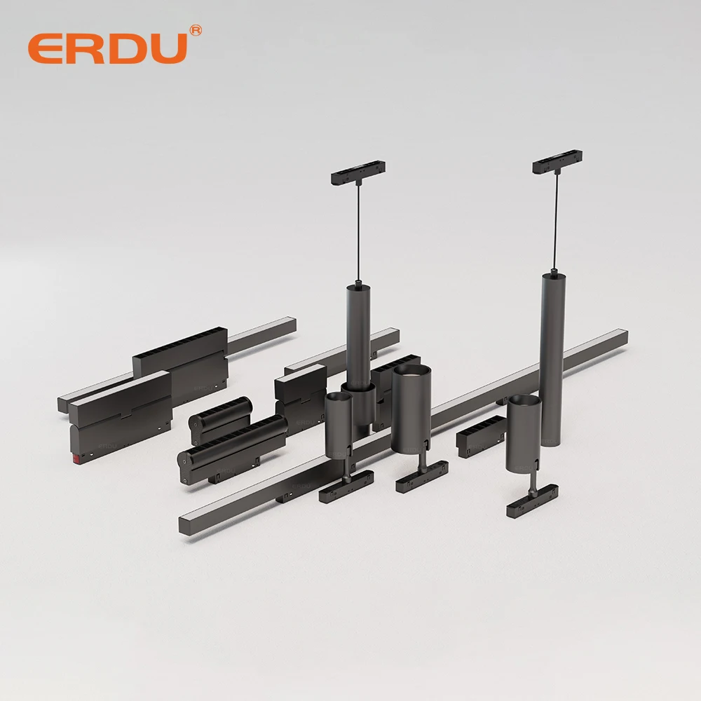 ERDU Led Magnetic Track Light Linear 2 Wire Cob Indoor Modern Magnet Track Lighting