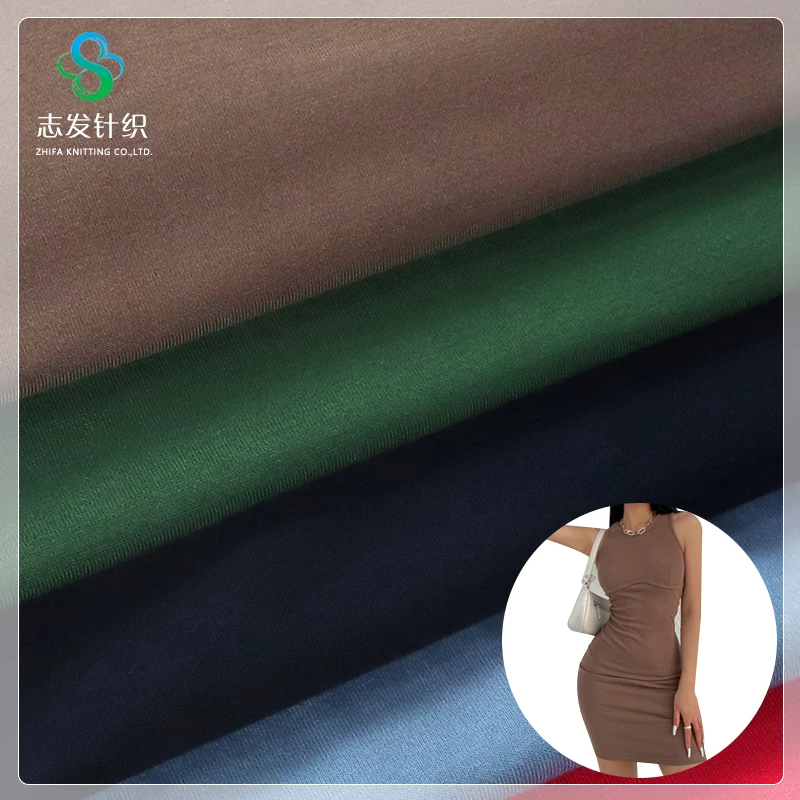 High Quality Comfortable Fabric Wholesale Artificial Cotton 95% Spandex 5%, Roll Package T/T Knitted Fabric Cotton For Clothing