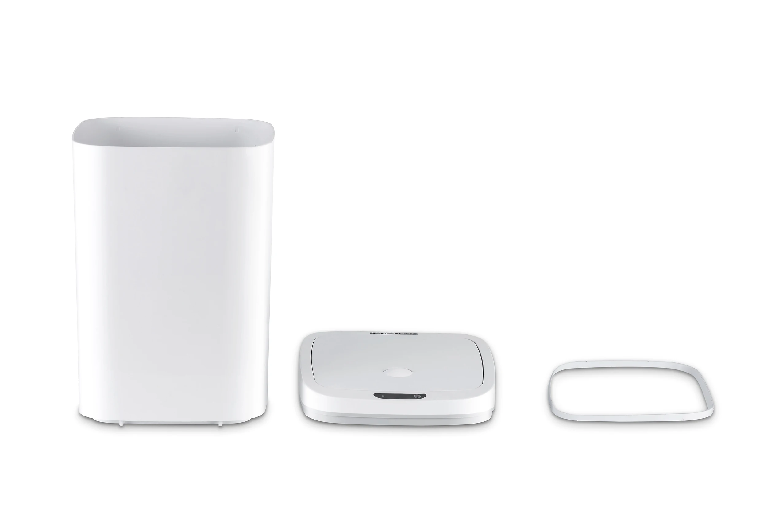 Clean and sanitary smart sensor trash bin in the bar High-tech electronic trash can