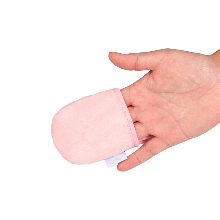 2021 New Arrival Pink Self Tanner Back Applicator Mitt Facial Sunless Tanning Glove Self Tan Gloves