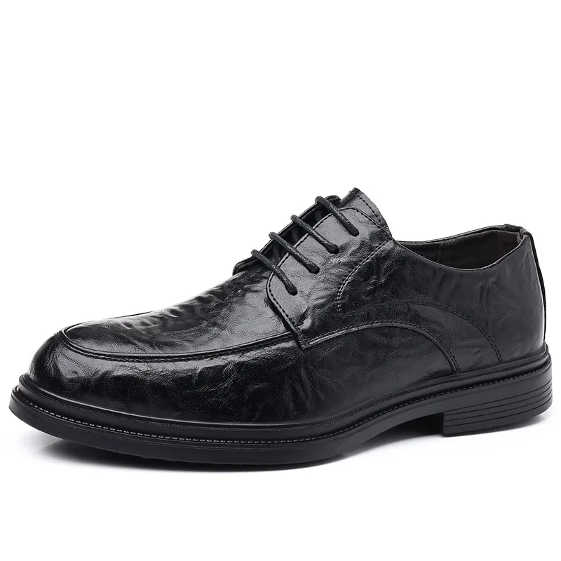 Manufacture good quality leather long shoes for men leather shoes for men flat designer shoes leather