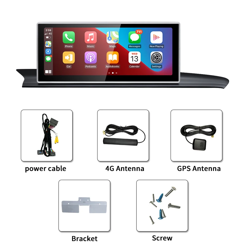 MTK8581 10.25inch Wireless CarPlay Auto Andorid12 Car Stereo Multimedia for AUDI 12-16 A6 C7  Head Unit Radio Bluetooth