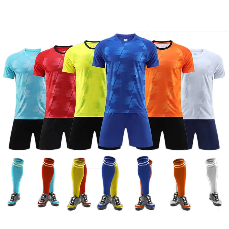 Mens soccer kit set uniforms with socks jersey football uniform for wear uniform soccer kit sports wear soccer wear