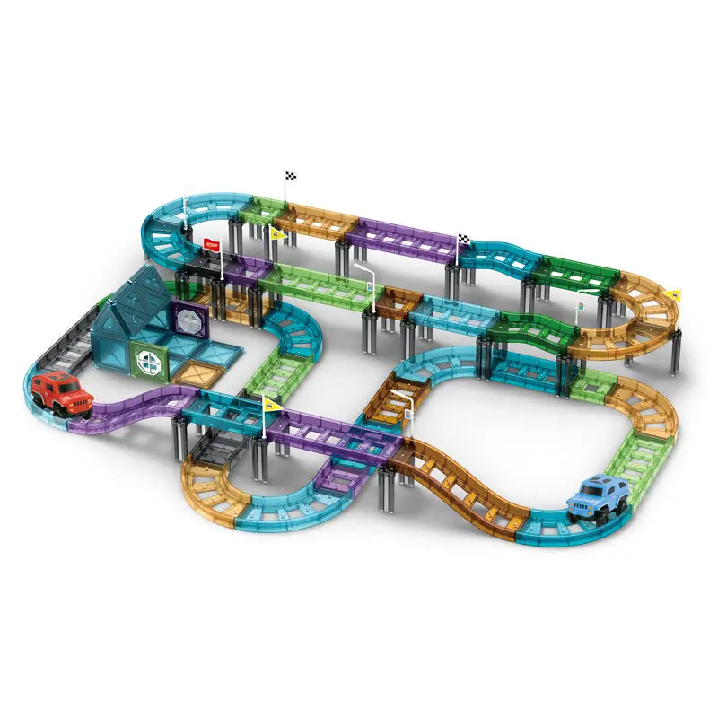 Детская трехмерная Магнитная деталь «сделай сам», цветное окно, умная Магнитная деталь, строительный игрушечный набор, автомобильный трек, игрушки