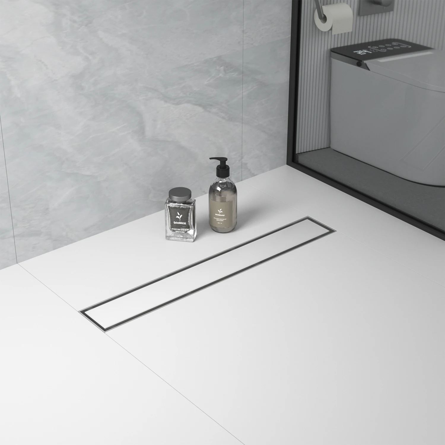 Manufacture Popular Tile Insert Hidden Linear Shower Drain Use in Bathroom with Adjustable Leveling Feet