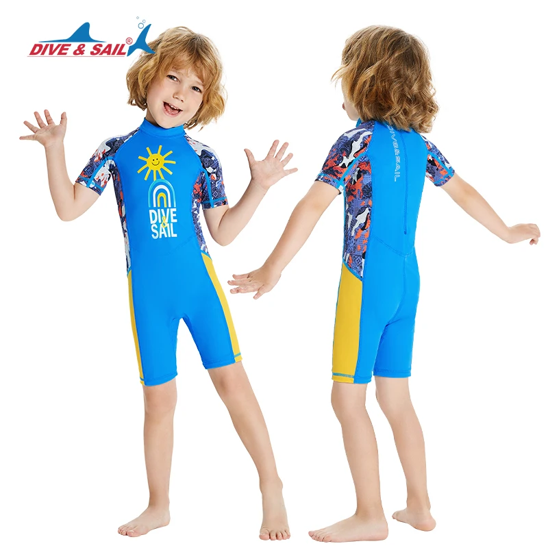 Детский купальник с коротким рукавом