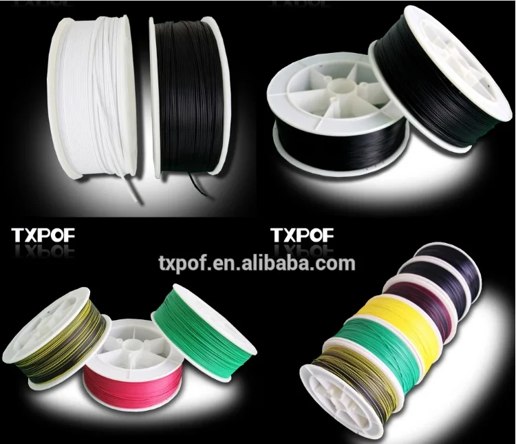 black jacketed plastic end light fiber optic cable for starry sky lighting, multi-string