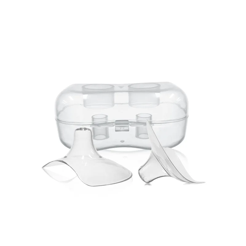 Nursing Breast Pads Mother Transparent Breast Soothing Pad Silicone Pacifier Half Round Breast Pads 2Pcs With PP Box