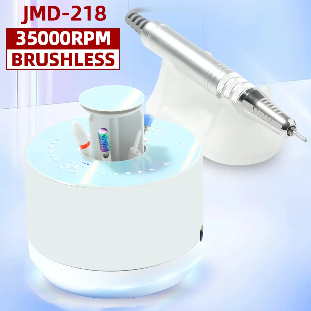 Jimdoa Professional Manicure Drill Nail Electric E File Tool OEM Touch Screen 35000rpm 80W Brushless Nail Drill Equipments