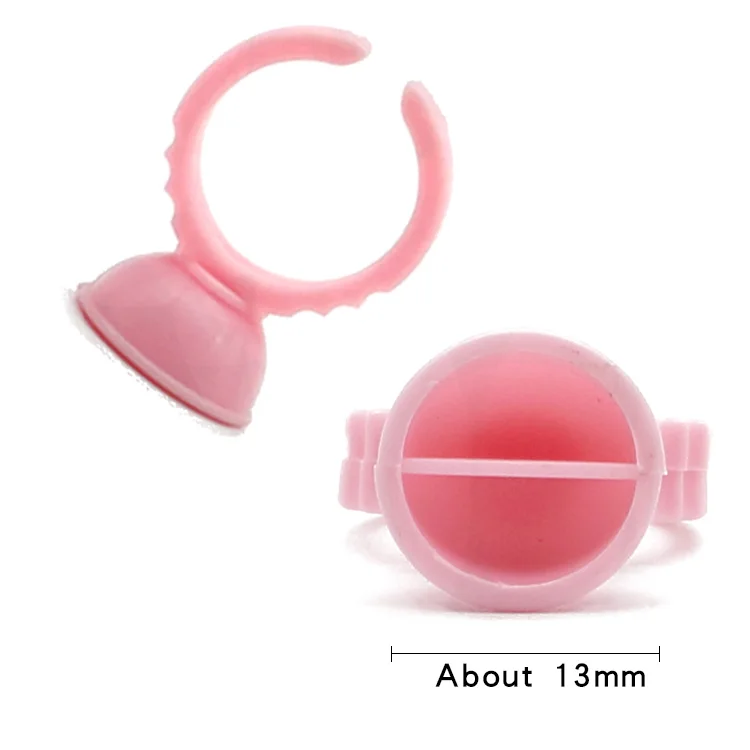 Disposable plastic eyelash extension cup ring eyelash extension tool eyelash glue clip cup