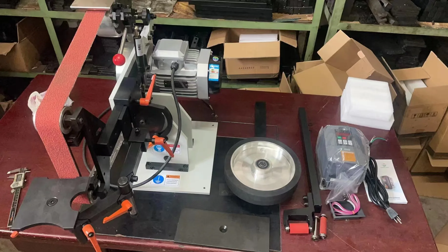 Best 220V 380V 2x72 three wheel belt grinder sander surface grinding machine For knife making