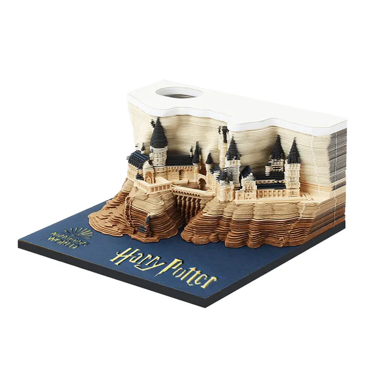 Best Selling Online Harry Potter Hogwarts Castle 3D Memo Pad Desk Decor Paper Arts And Crafts For Holiday Gifts