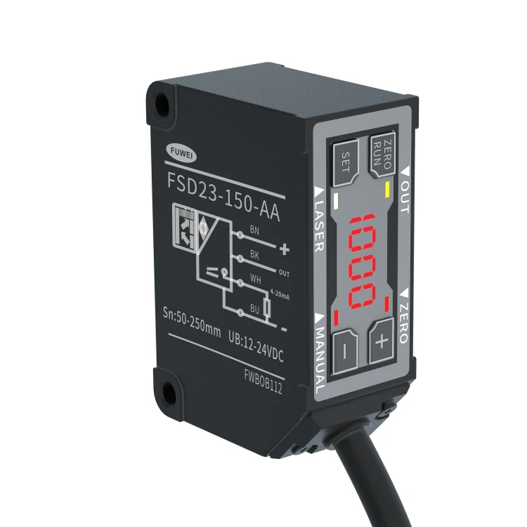 FUWEI FSD23-150-AA LED Digital Screen  High-Precision Laser Displacement Sensor Analog current 4-20mA