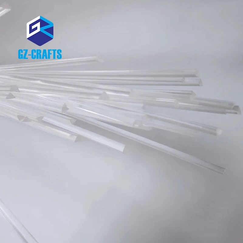 Transparent Solid Acrylic Triangle Stick Clear Acrylic Triangle Rod