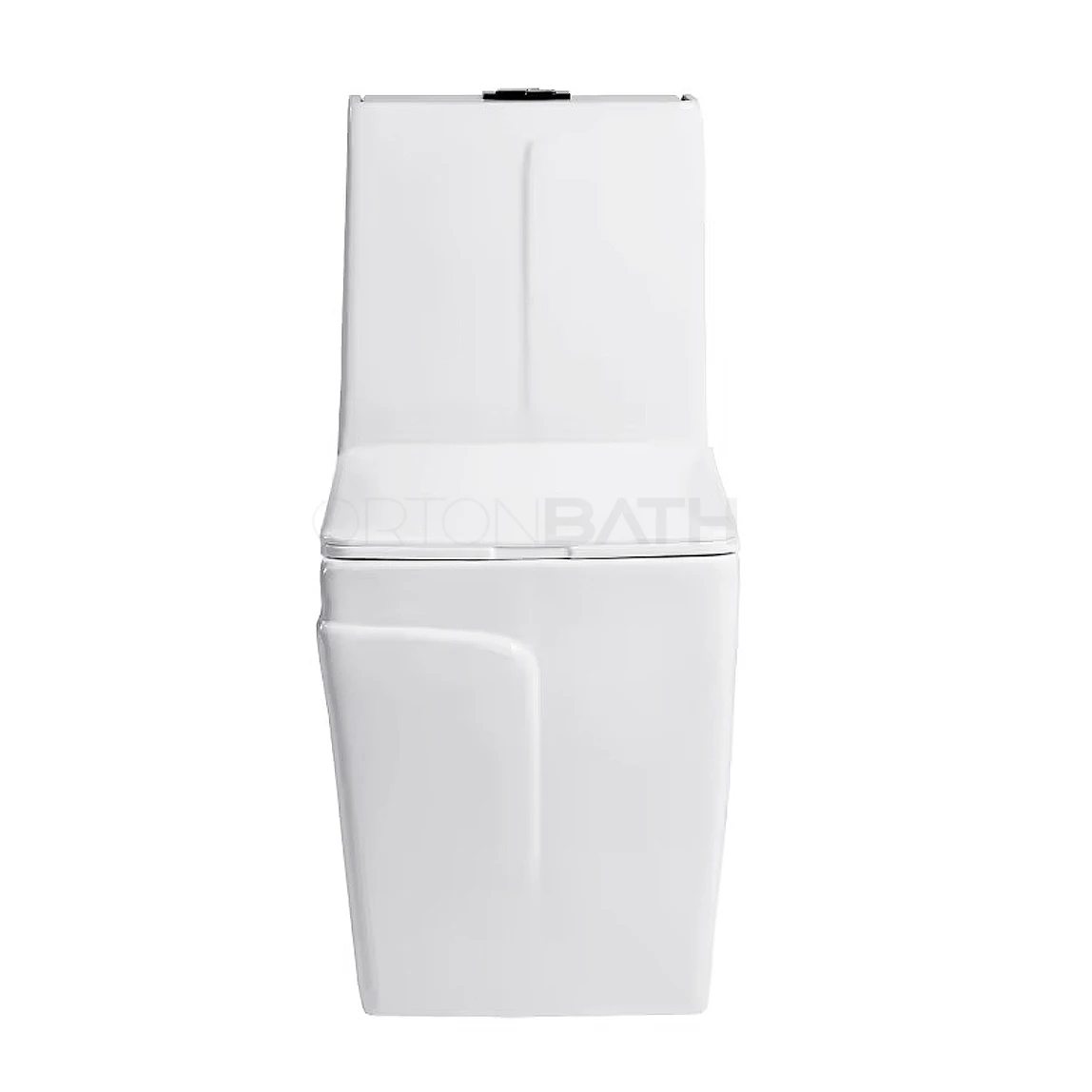 ORTONBATH ceramic white square one piece toilet bowl with marble grain look gold line ceramic washdown marble color toilet