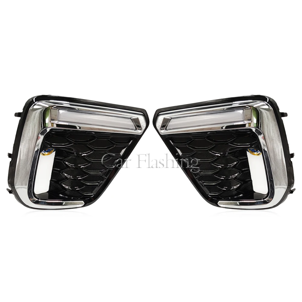 For Subaru Forester 2019 2020 2021 LED DRL Daytime Running Light Daylight Fog light yellow turn signal lamp