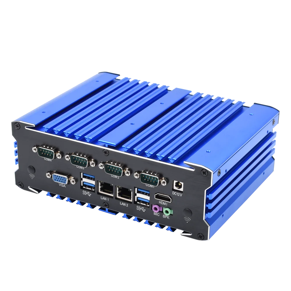 Мини-Itx встроенный ПК 6COM 2Lan безвентиляторный промышленный